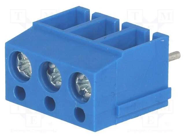 PCB bloco terminal, angulares 90, 5mm, faixas: 3,.