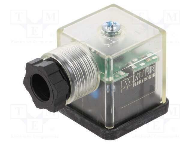 Conector: de Válvulas, Ficha, Formato A, 18mm, Fêmea, Pin: 3, 6÷8mm
