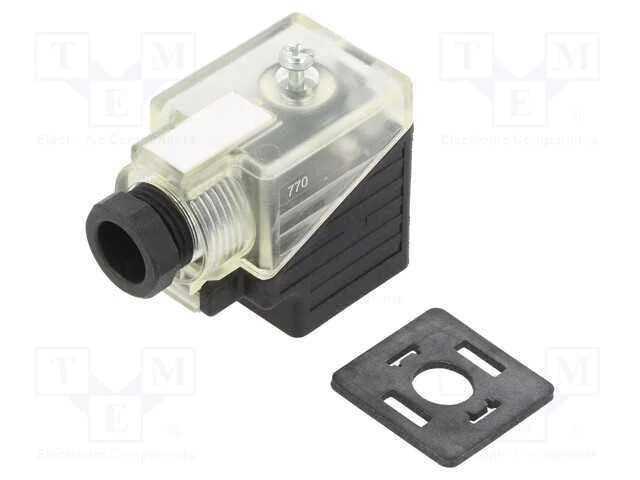 Conector: de válvulas, ficha, formato A, 18mm, fê.