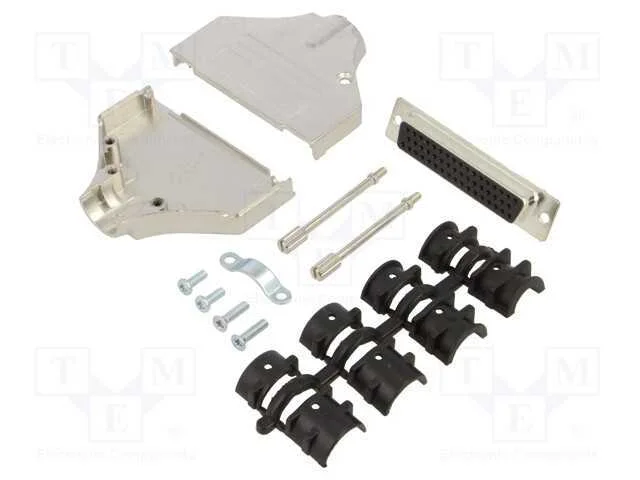 D-Sub, PIN: 50, ficha, fêmea, solda, com cabo, pr.