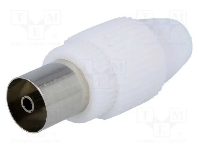 Ficha, Concêntricos 9,5mm (Iec 169-2), Fêmea, Simples, com Cabo