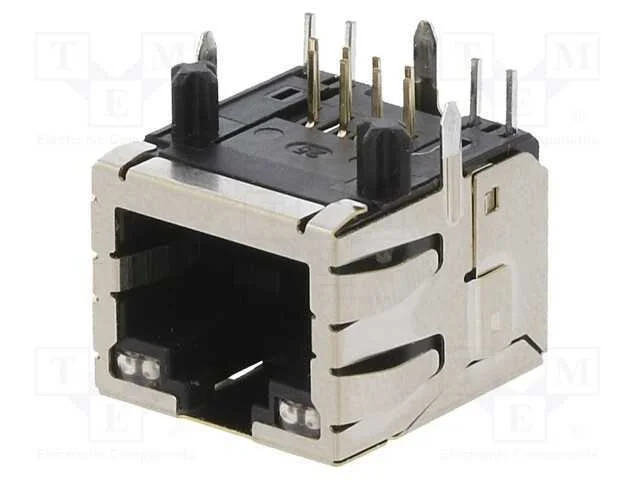 Tomada, RJ45, PIN: 8, com díodo LED, dourado, Sis.
