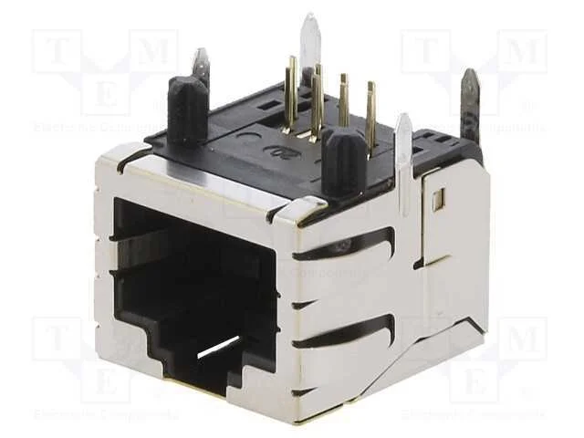 Tomada, RJ45, PIN: 8, dourado, Sistema: 8p8c, par.