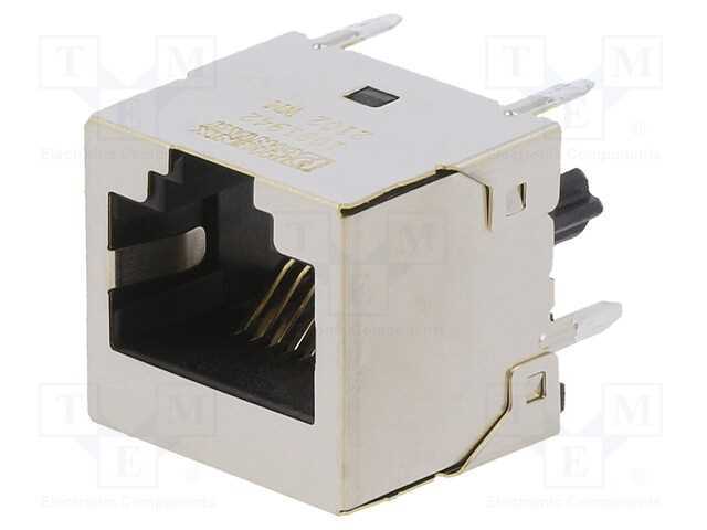 Tomada, RJ45, PIN: 8, dourado, Sistema: 8p8c, par.
