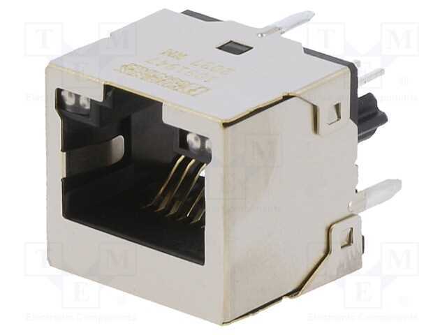 Tomada, RJ45, PIN: 8, com díodo LED, dourado, Sis.