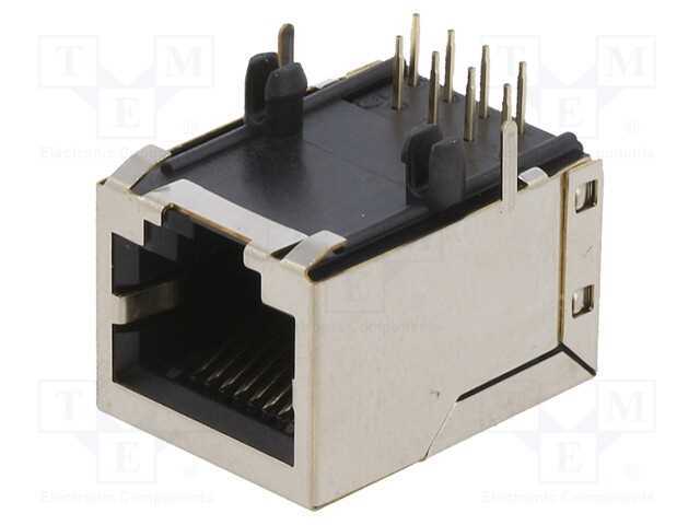 Tomada, RJ45, PIN: 8, dourado, Sistema: 8p8c, par.