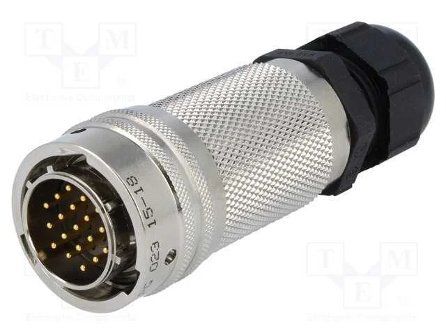 Conector: redondos, com cabo, PT/451, ficha, mach.