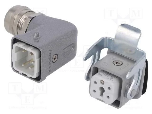 Conector: HDC, macho + fêmea, C146, PIN: 5, 4+PE,.