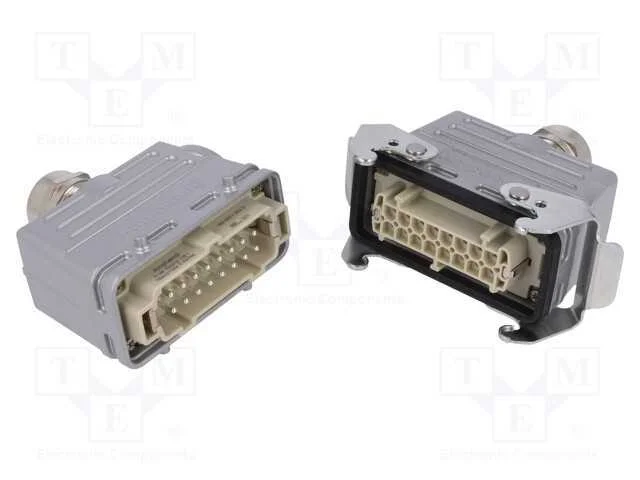 Conector: HDC, macho + fêmea, C146, PIN: 16, 16+P.