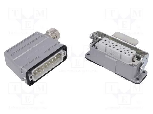 Conector: Hdc, Macho + Fêmea, C146, Pin: 16, 16+Pe, Tamanho A16