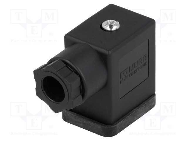 Conector: de Válvulas, Ficha, Formato B, 10mm, Fêmea, Pin: 3, 6÷8mm