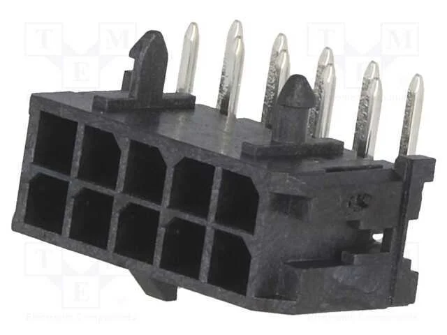 Tomada, Fio-Placa, Macho, Micro-Fit 3.0, 3mm, Pin: 10, Tht, 5a, 600v