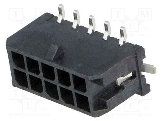 Tomada, Fio-Placa, Macho, Micro-Fit 3.0, 3mm, Pin: 10, Glow-Wire