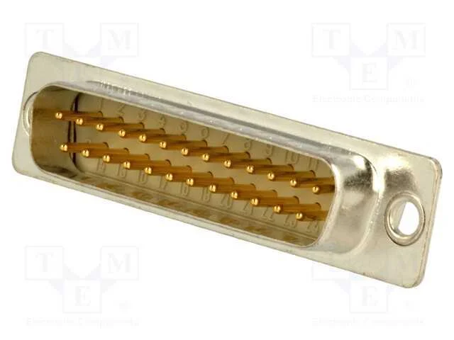 D-Sub, PIN: 25, ficha, macho, solda, Versão: cont.