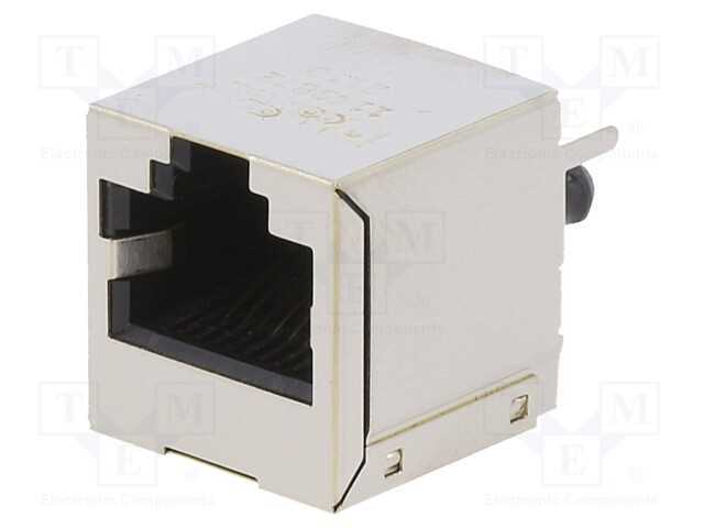 Tomada, RJ45, PIN: 8, dourado, Sistema: 8p8c, par.