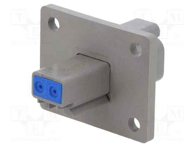 Conector: Fio-Fio, Px0, Macho, Ficha, para Painel, Pin: 2, Cinzenta