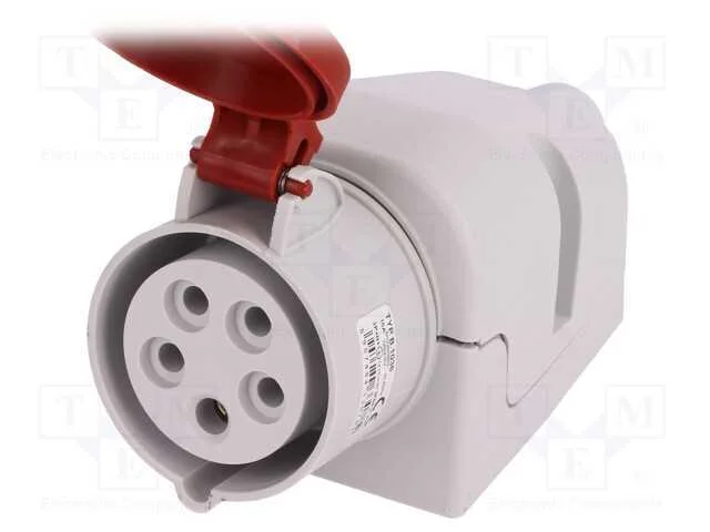 Conector: de alimentação AC 3 fases, tomada, fême.