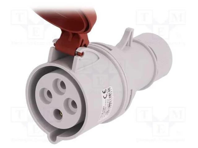 Conector: de alimentação AC 3 fases, ficha, fêmea.