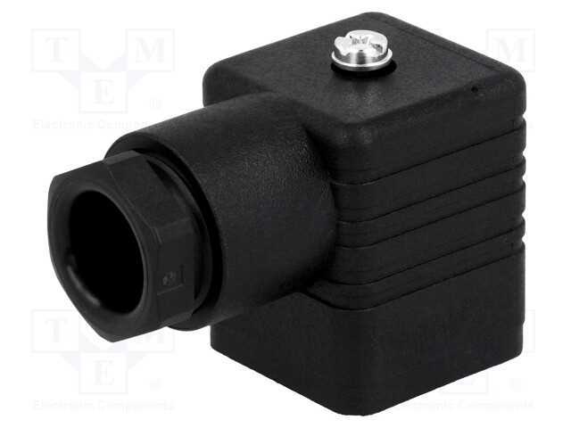 Conector: de Válvulas, Ficha, Formato A, 18mm, Fêmea, Pin: 3, 1,5mm2