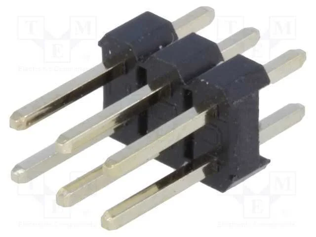Barra de pinos, pinos, macho, PIN: 6, simples, 2,.