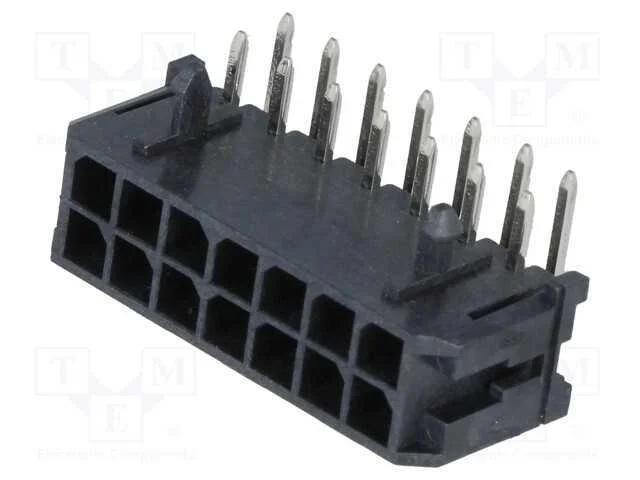 Tomada, Fio-Placa, Macho, Micro-Fit 3.0, 3mm, Pin: 14, Tht, 5a, 600v