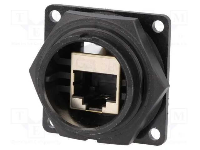 Conector, RJ45, DC, PIN: 8, Cat: 5e, blindadas, S.