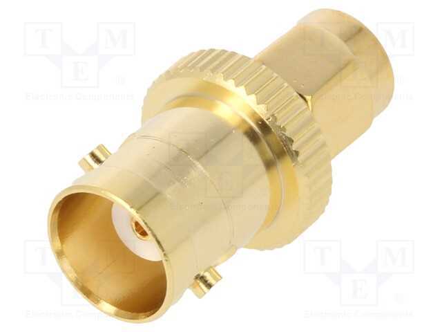 Adaptador, BNC fêmea,macho SMA, Isolamento: PTFE,.