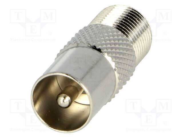 Adaptador, F tomada,coaxial 9,5mm ficha