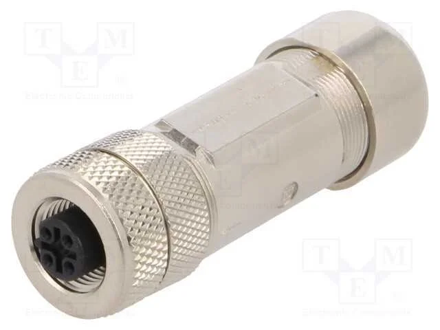 Ficha, M12, Pin: 5, Fêmea, Código B-Profibus, com Cabo, Simples
