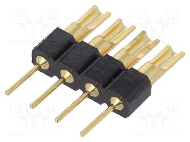 Passo, pinos, PIN: 4, simples, 2,54mm, solda,THT,.