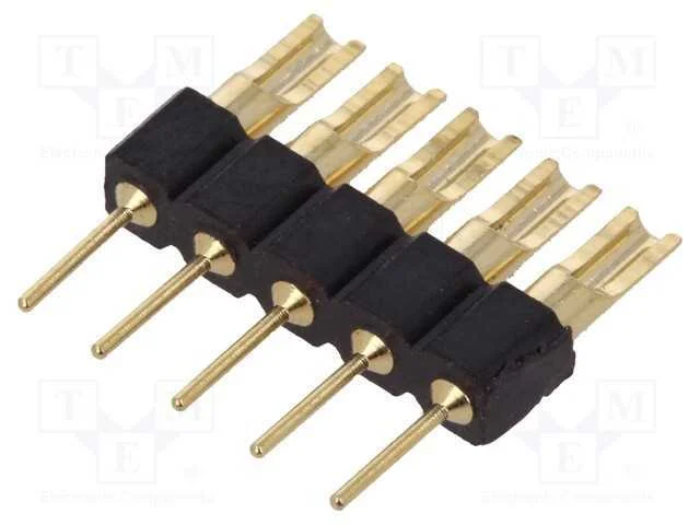 Passo, pinos, PIN: 5, simples, 2,54mm, solda,THT,.