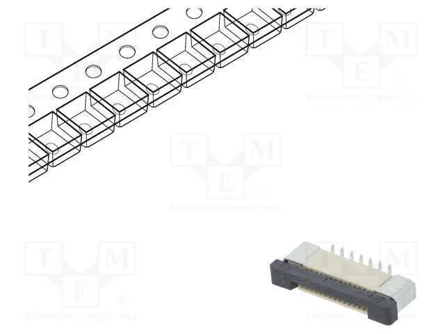 Conector: FFC/FPC, verticais, PIN: 14, ZIF, SMT, .