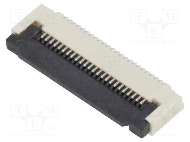 Conector: FFC/FPC, horizontais, PIN: 24, ZIF, SMT.