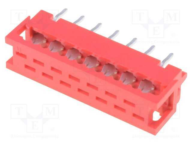Fio-placa, passo, PIN: 14, IDC,THT, para PCB,para.