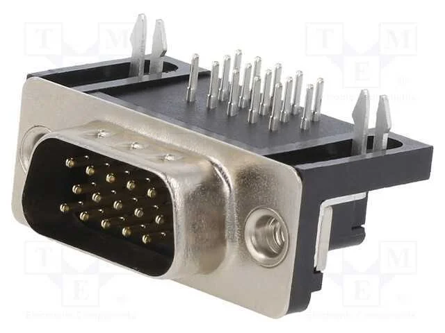 D-Sub, PIN: 15, tomada, macho, para PCB, angulare.