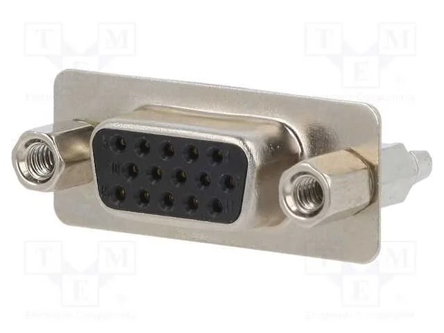 D-Sub, PIN: 15, tomada, fêmea, para painel, simpl.