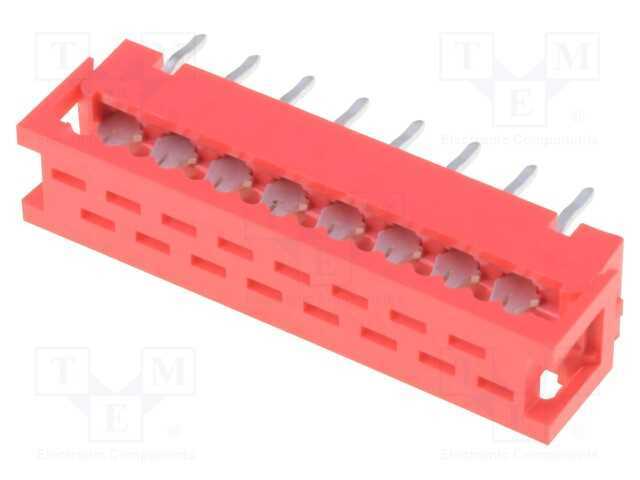 Fio-placa, passo, PIN: 16, IDC,THT, para PCB,para.