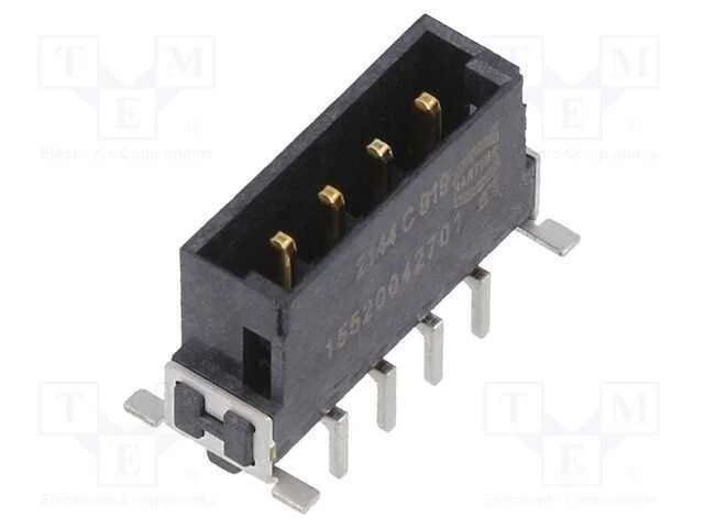 Conector: placa-placa, macho, PIN: 4, 2,54mm, har.