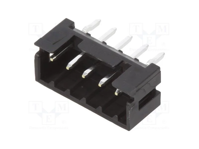 Tomada, fio-fio/placa, macho, DF3, 2mm, PIN: 5, T.