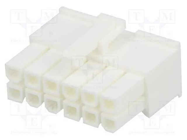 Ficha, Fio-Fio/Placa, Fêmea, Minitek Pwr 4.2, 4,2mm, Pin: 12, Fci
