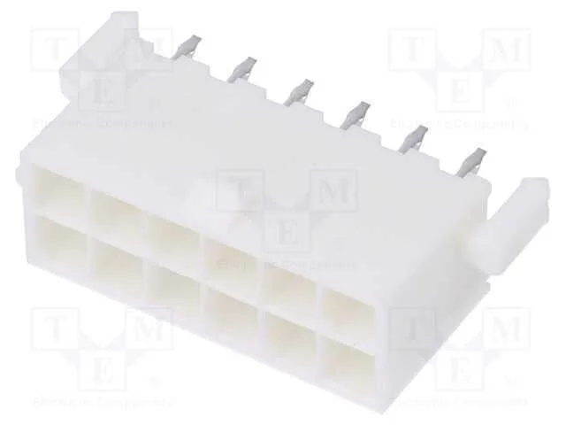 Tomada, fio-placa, macho, Mini-Fit Jr, 4,2mm, PIN.