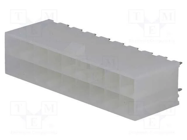 Tomada, Fio-Placa, Macho, Mini-Fit Jr, 4,2mm, Pin: 18, Tht, 9a