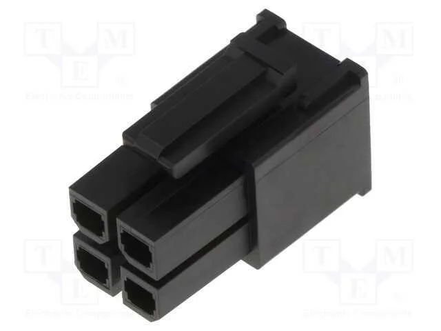 Ficha, Fio-Fio/Placa, Fêmea, Mega-Fit, 5,7mm, Pin: 4, Ul94v-0, 23a