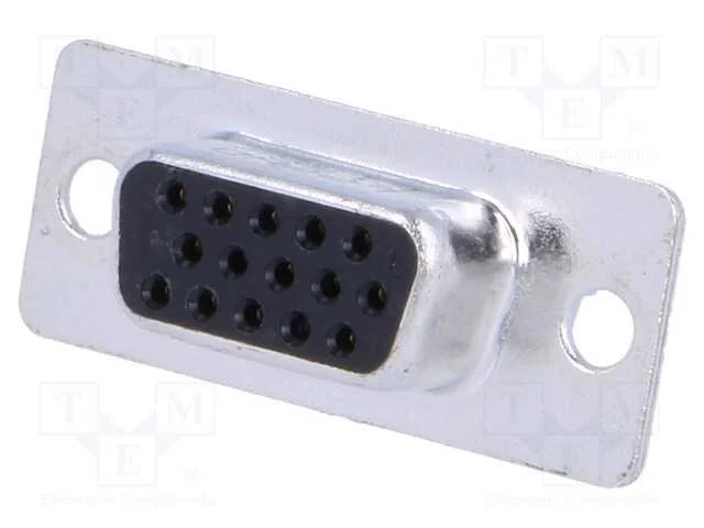 D-Sub HD, PIN: 15, ficha, fêmea, com cabo, solda
