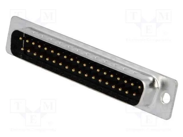 D-Sub, Pin: 37, Ficha, Macho, com Cabo, Solda, Cobertura: Dourado