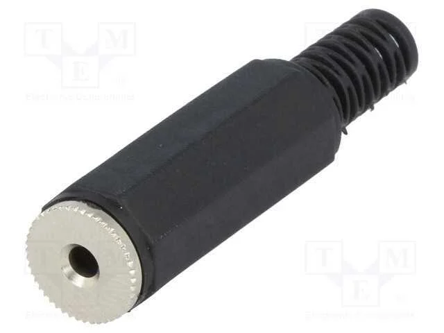 Ficha, Jack 2,5mm, Fêmea, Mono,Com o Anel Protetor, Faixas: 2