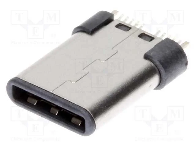 Ficha, Usb C, Smt, Verticais, Usb 3.1, Dourado, 5a