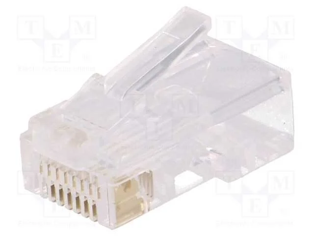 Ficha, RJ45, PIN: 8, Contatos: bronze de fósforo,.