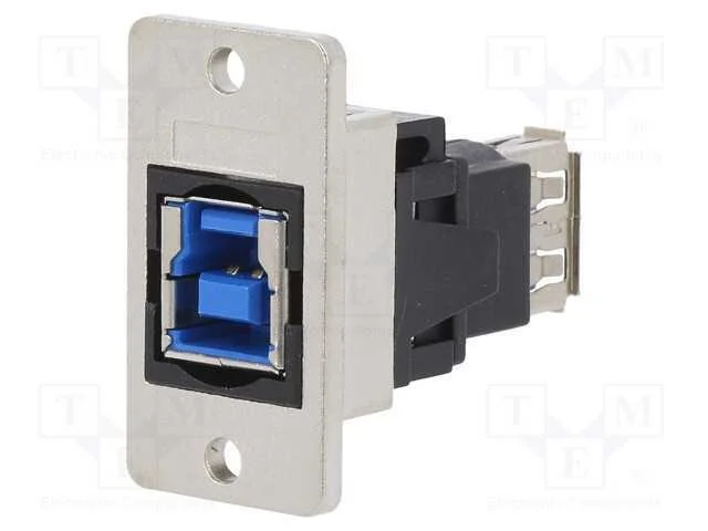 Adaptador, Usb a Tomada,Usb B Tomada, Slim, Usb 3.0, Dourado