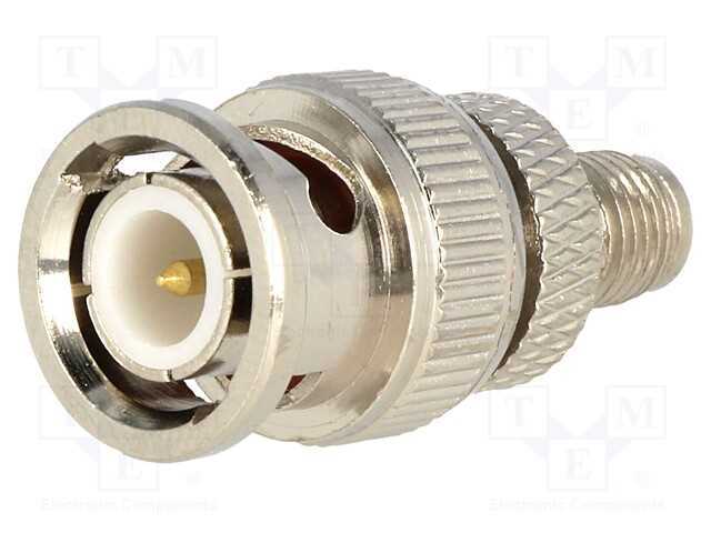 Adaptador, BNC macho,fêmea SMA, Cobertura: dourado